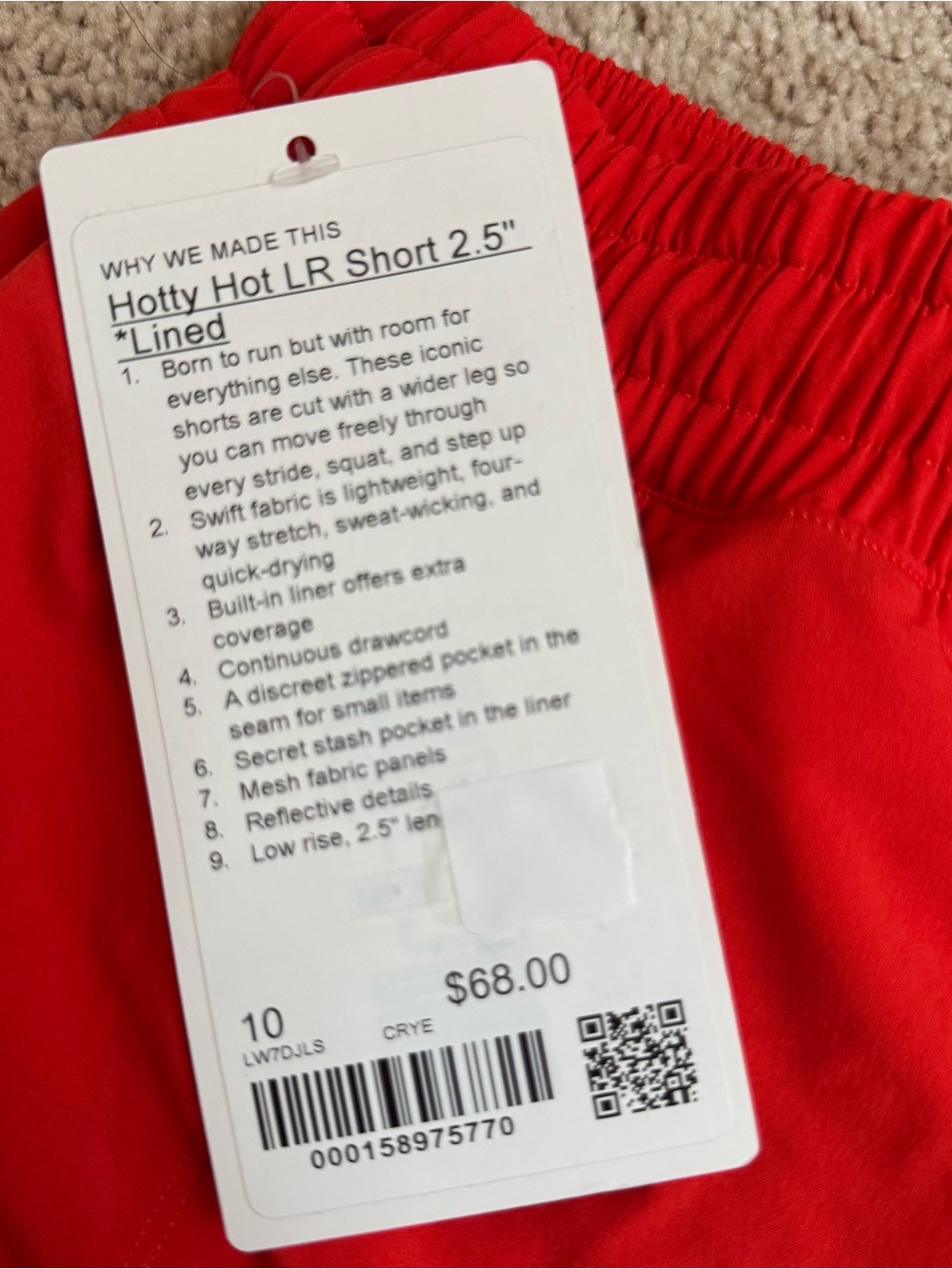 *Lululemon Hotty Hot LR Short 2.5”  Sizes 6, 12 - Picture 4 of 6